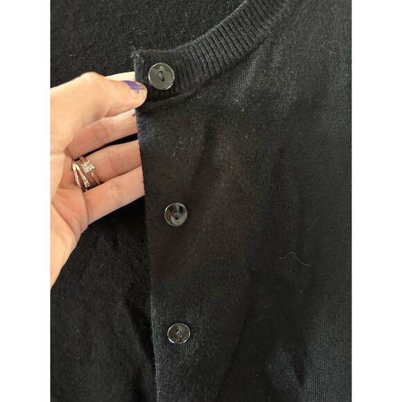 Express Sweater Women's Medium Black Cardigan Button Front Preppy Academia Twee - Picture 3 of 6